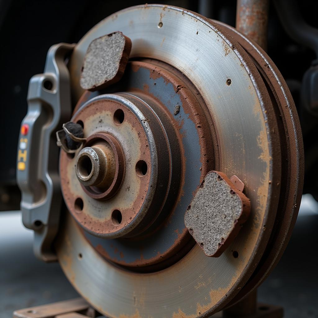 Worn Out Brake Pads