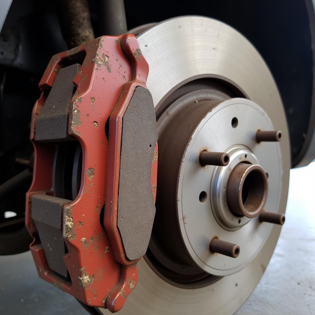 Worn Brake Pads on a 1999 Jeep Grand Cherokee