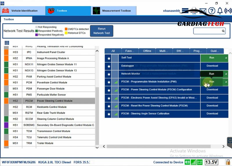 Run programmable module installation