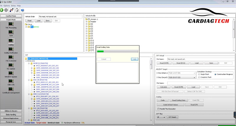 Read ECU data with ESYS