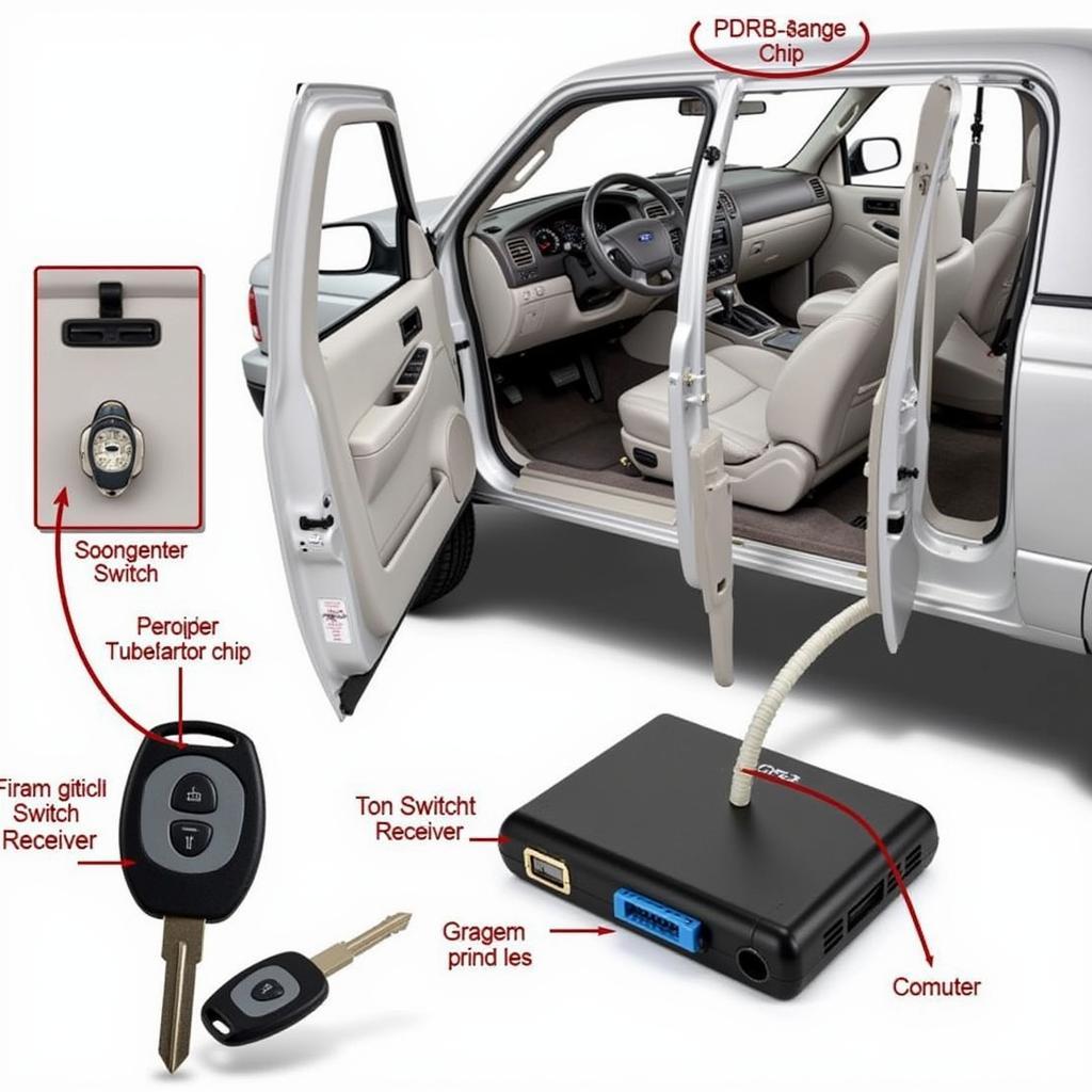 2002 Ford Ranger PATS System Components