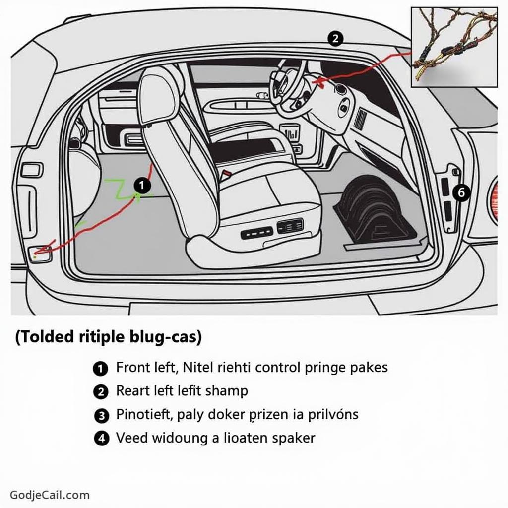 2003 Lincoln Town Car Radio Wiring Diagram: Speaker Connections