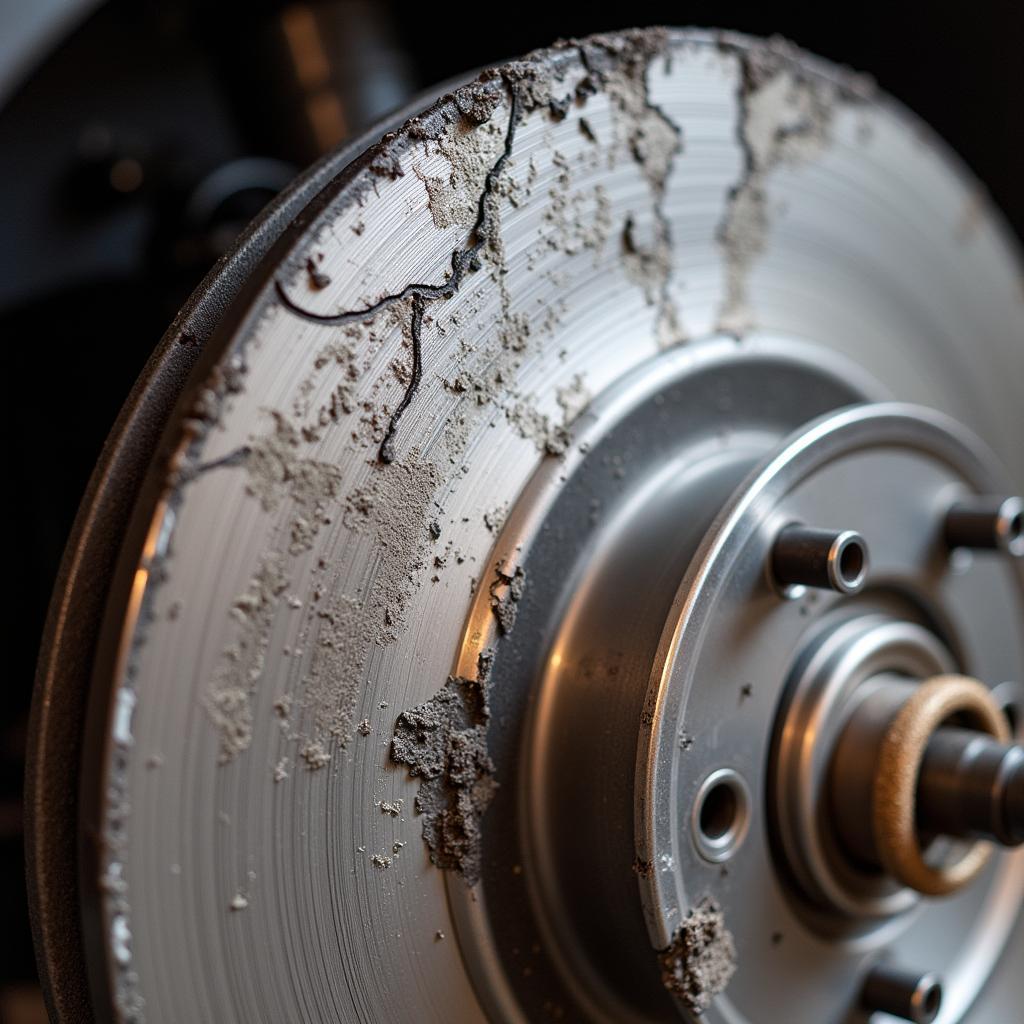 Worn Brake Rotor on a 2009 BMW 335xi