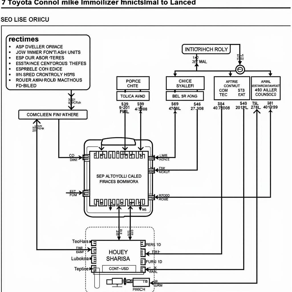 2010 Toyota Corolla ECU Diagram Showing Immobilizer Connection