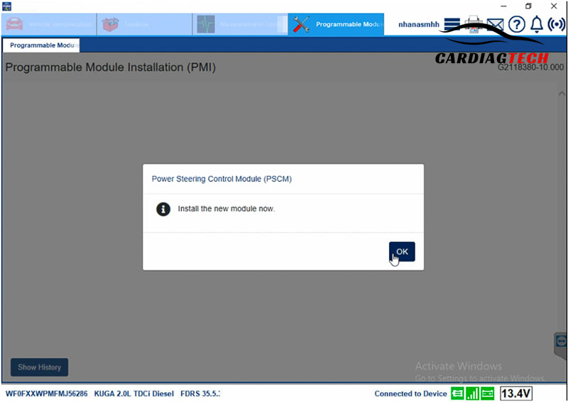 Install new module PSCM