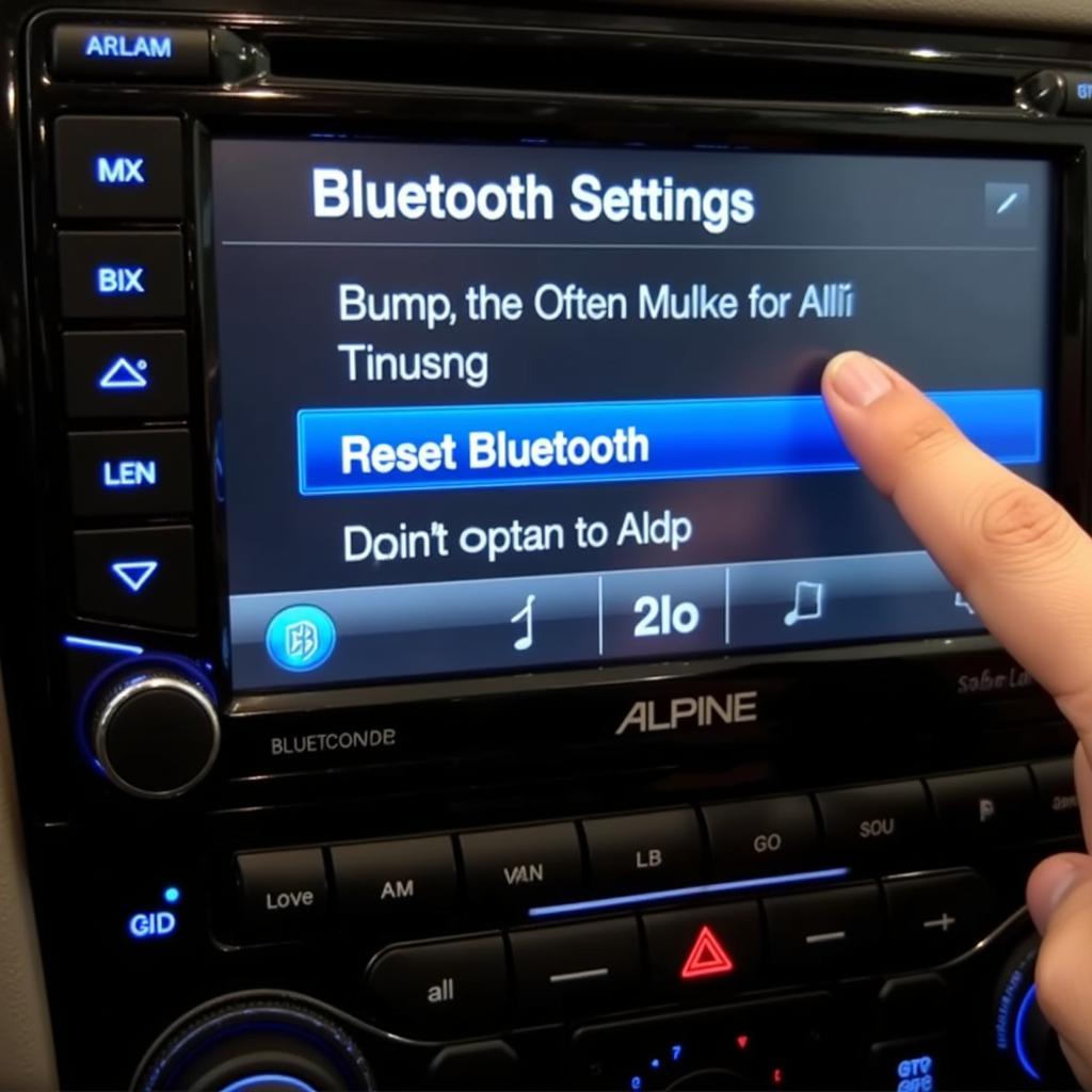 Resetting Alpine Car Radio Bluetooth