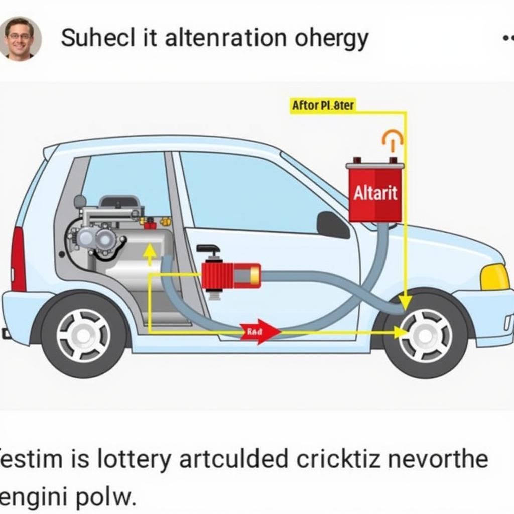 Alternator Charging Car Battery