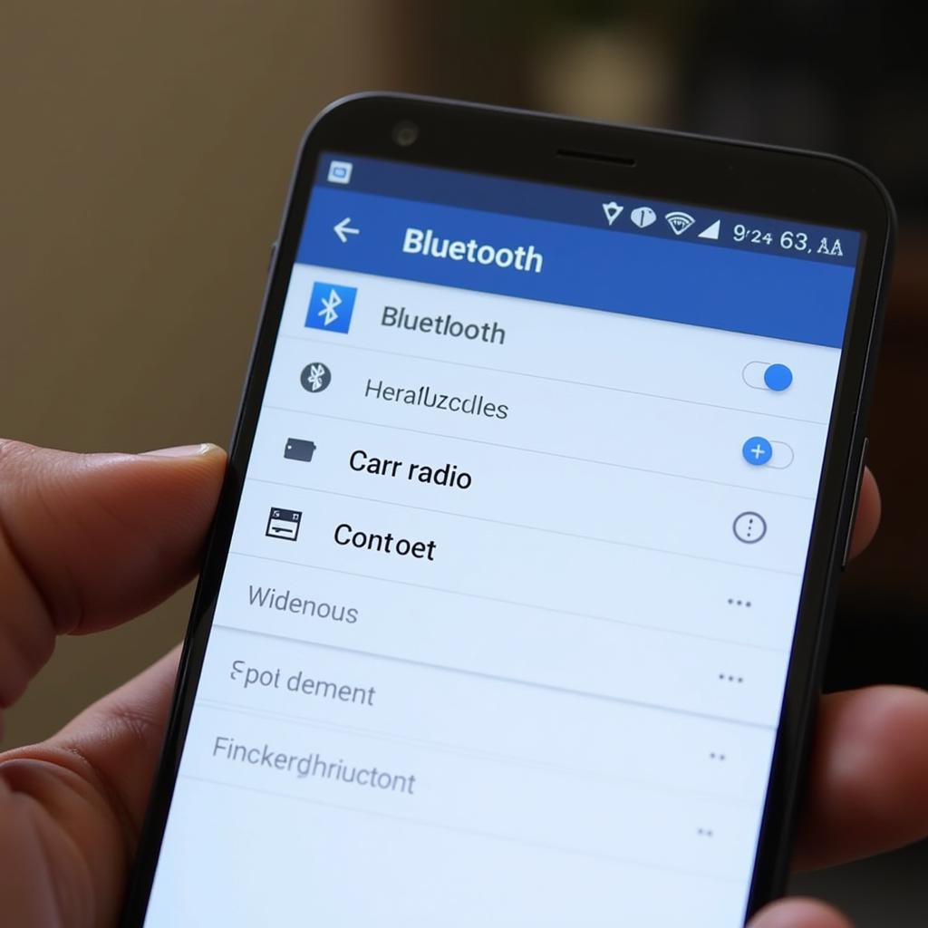 Android Phone Bluetooth Settings Screen