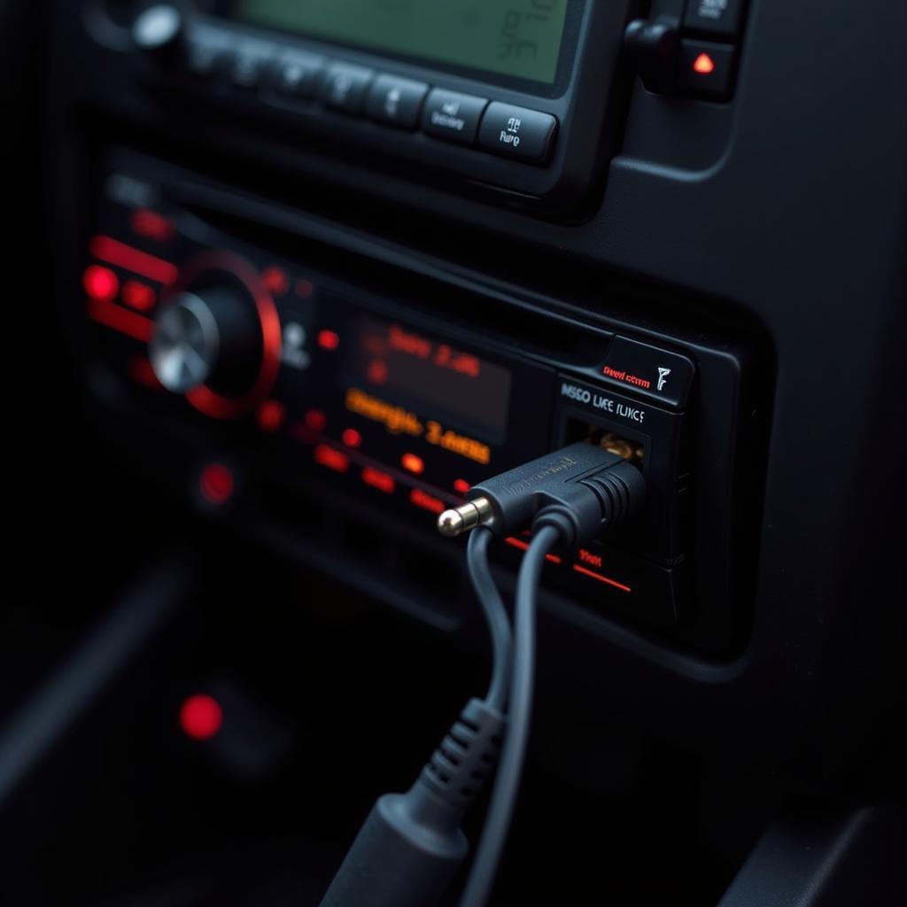 Aux Cord Connected to Car Stereo