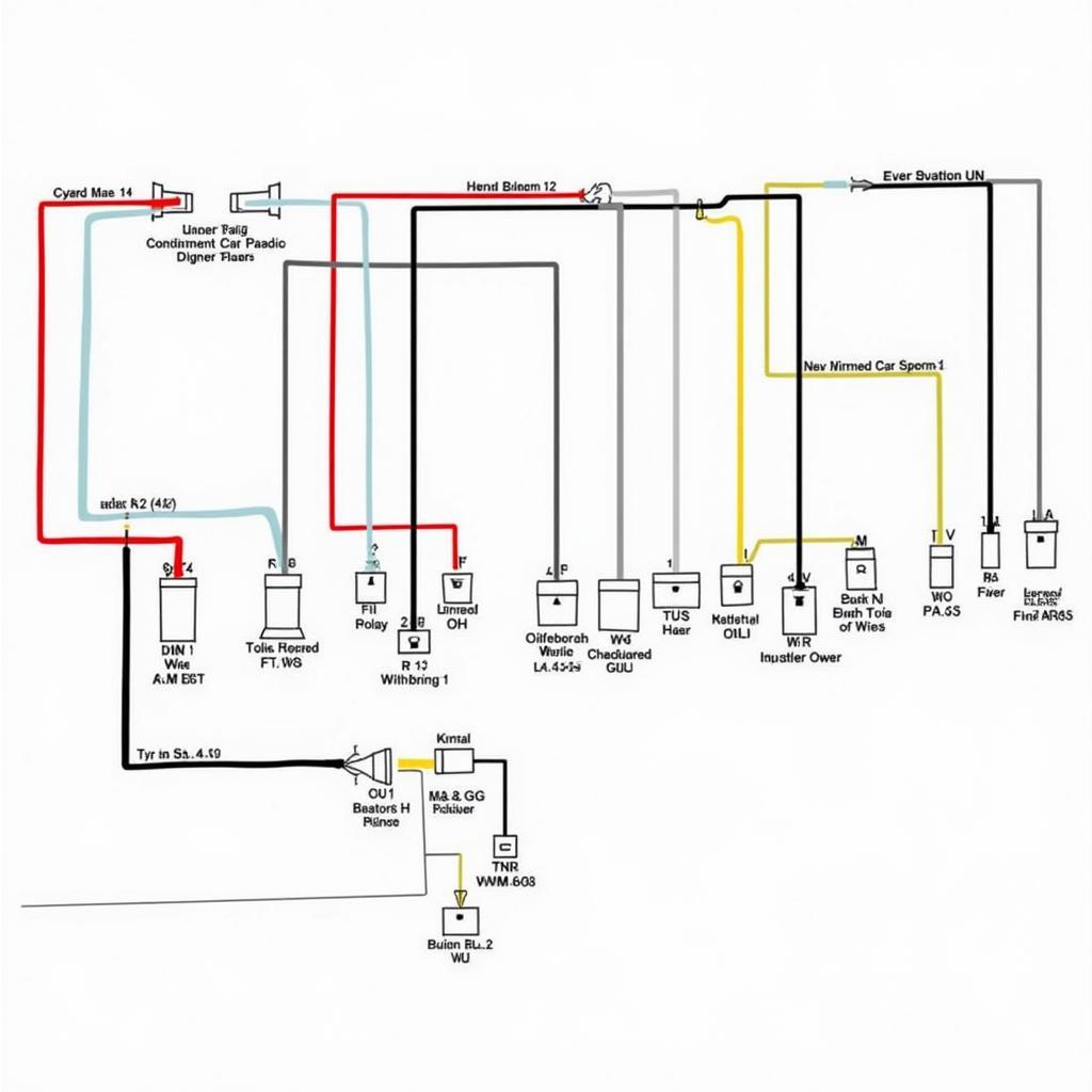 Wiring diagram for a black Bluetooth vintage car radio