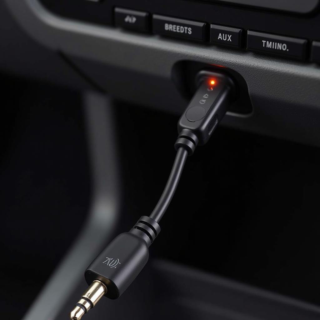 Bluetooth Adapter Connected to Car AUX Input