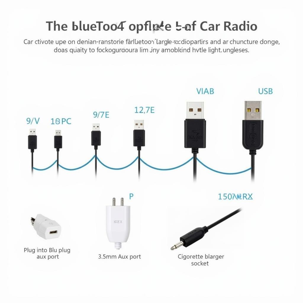 Various Bluetooth Dongle Types for Car Radios