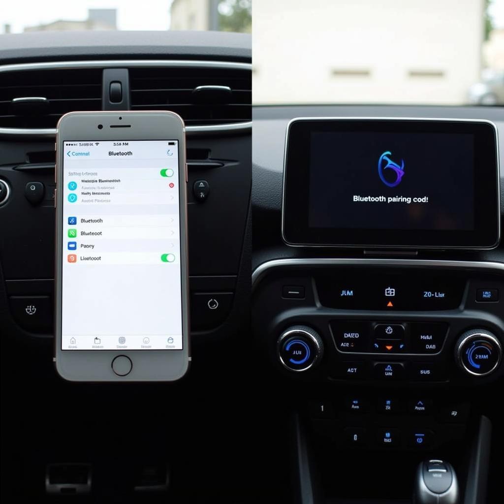 Bluetooth Pairing Process in a Car