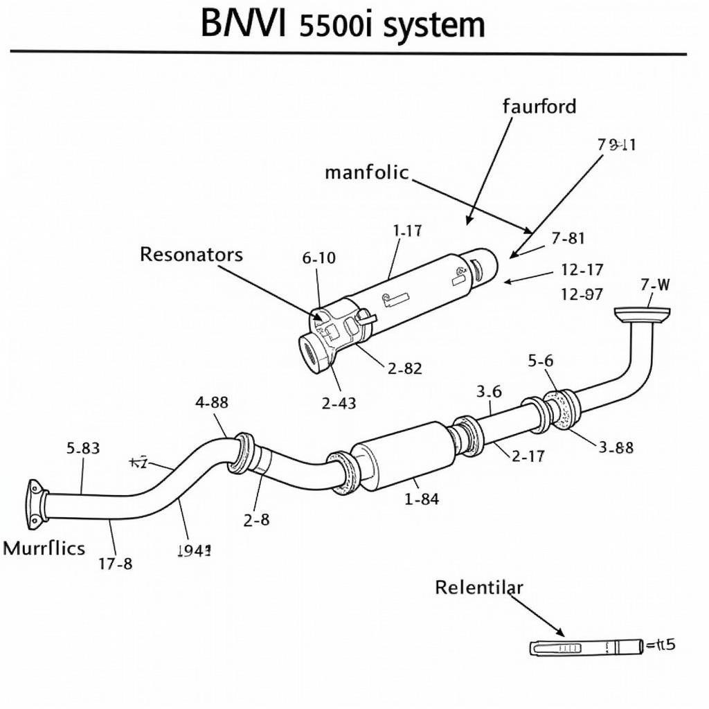 BMW 550i Exhaust System Diagram