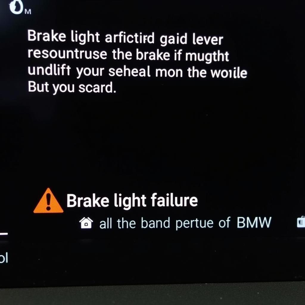 BMW E60 Brake Light Failure Warning Display