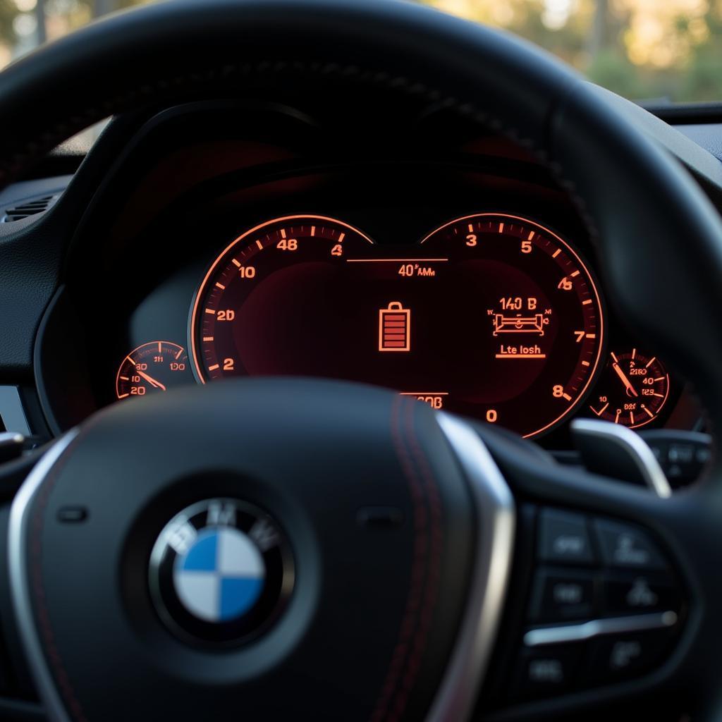 BMW Key Fob Low Battery Warning on Dashboard