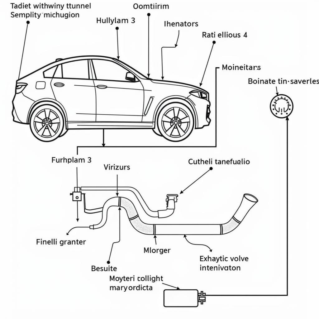 BMW X6M Exhaust System Diagram