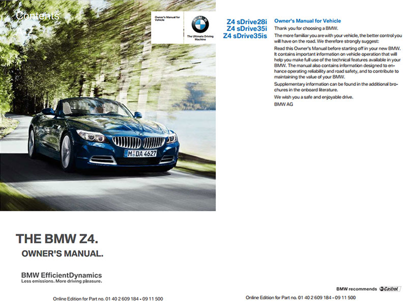 BMW Z4 Owner's Manual PDF