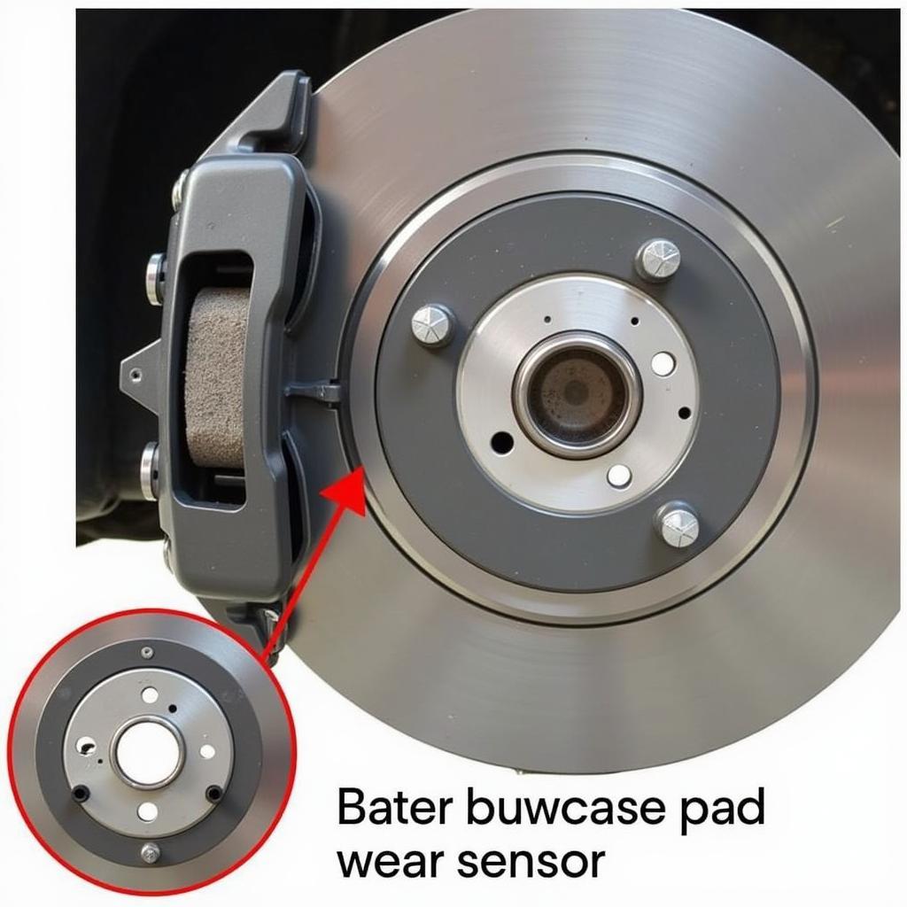 Location of the Brake Pad Sensor on a 2012 C300