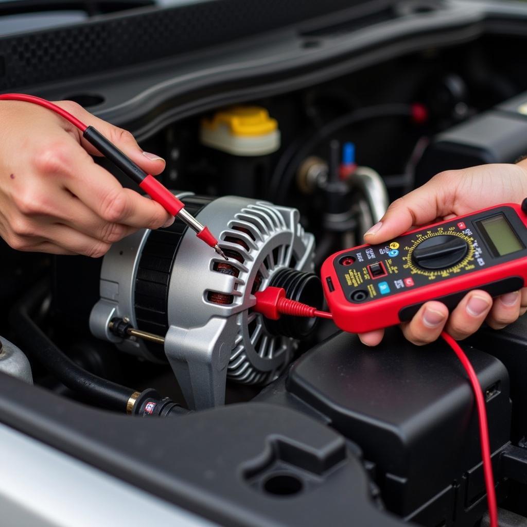 Inspecting a Car Alternator