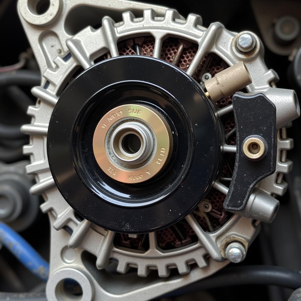 Inspecting Car Alternator