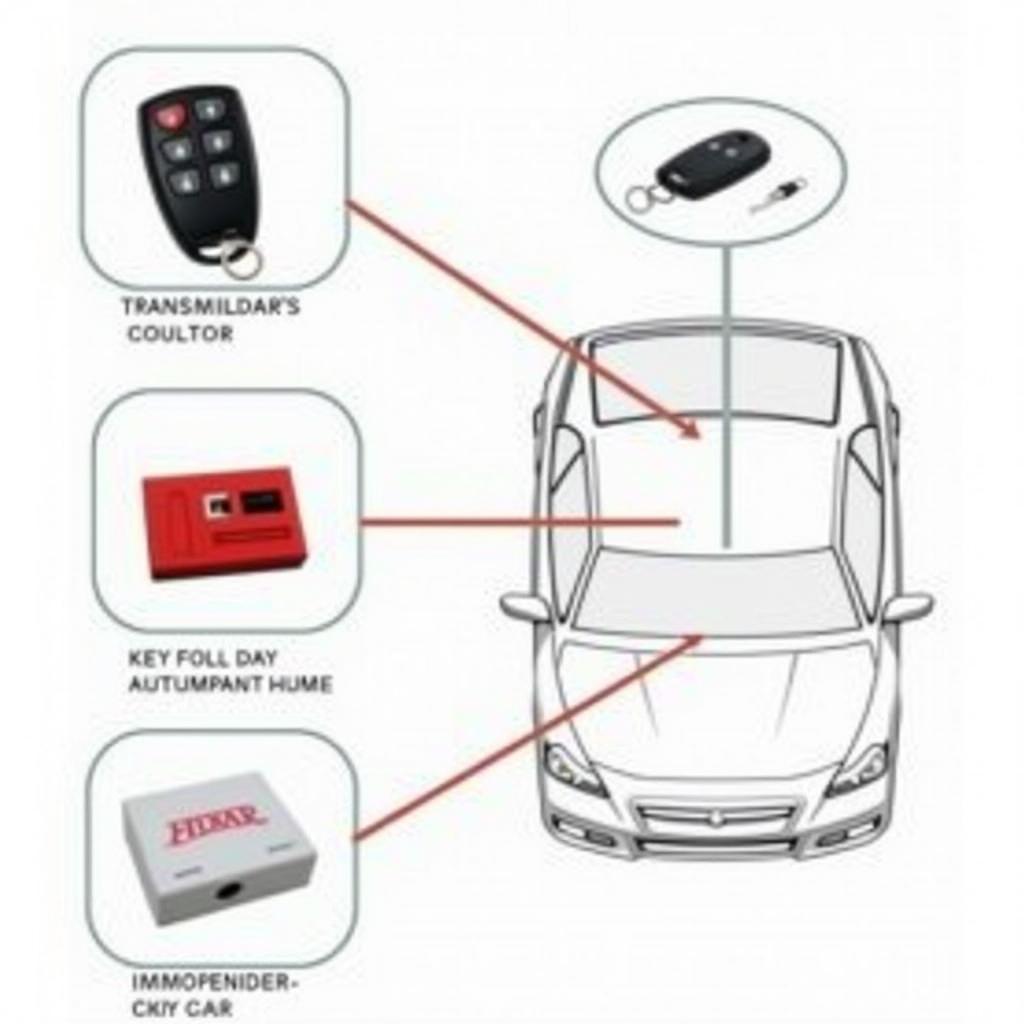 Car Anti-theft System Components Diagram