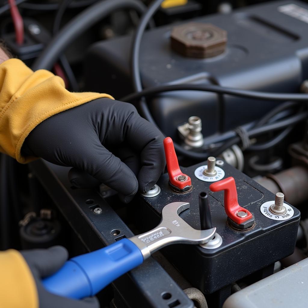 Checking Car Battery Terminals