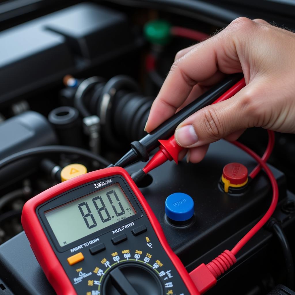 Testing Car Battery Drain with Multimeter