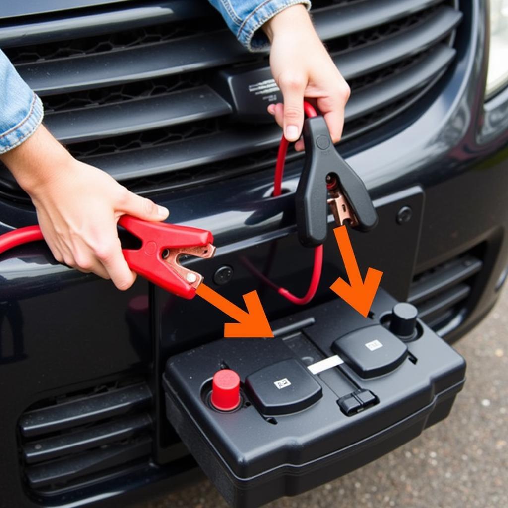 Jump Starting a Car with Cables