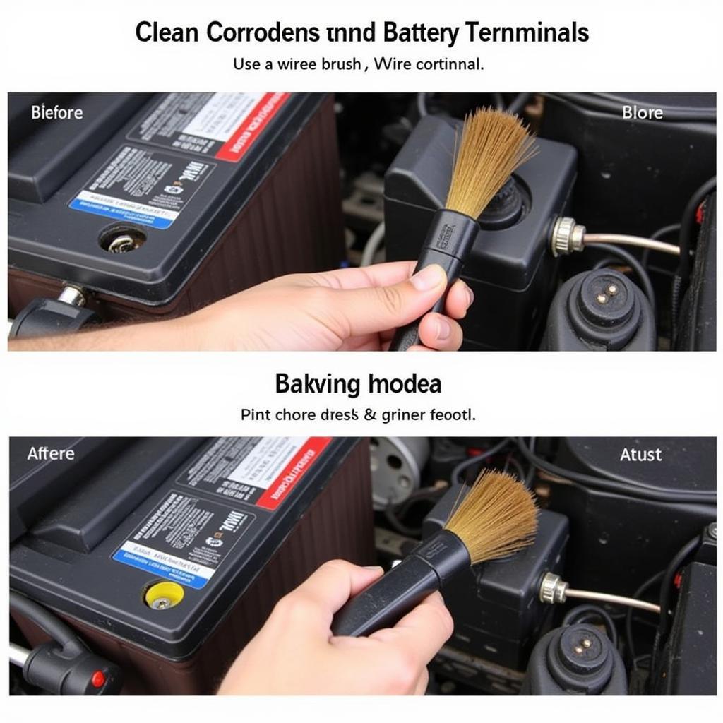 Car Battery Terminal Cleaning