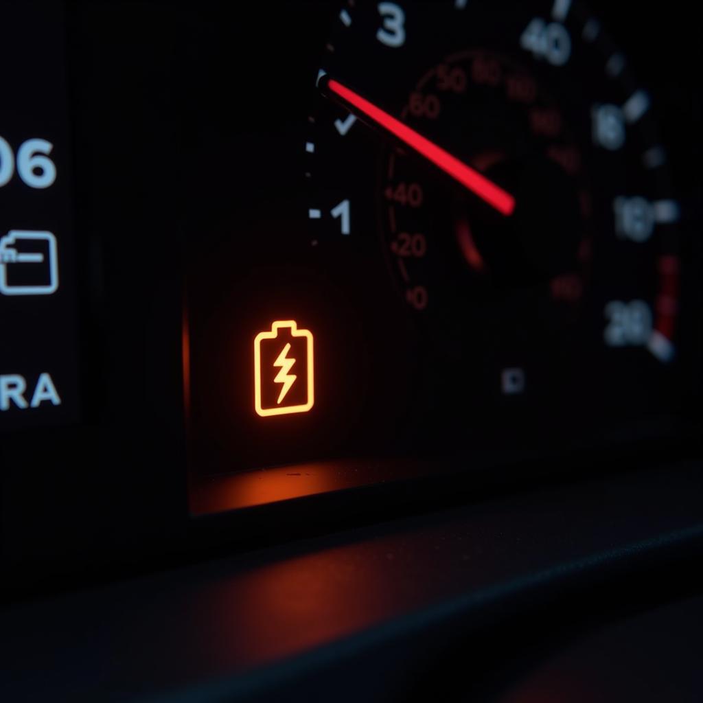 Car Battery Warning Light on Dashboard