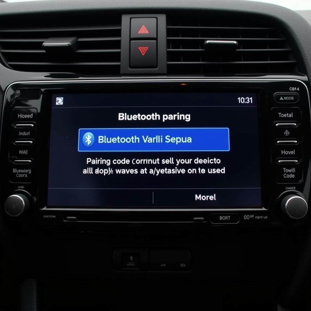 Car Radio Bluetooth Pairing Screen