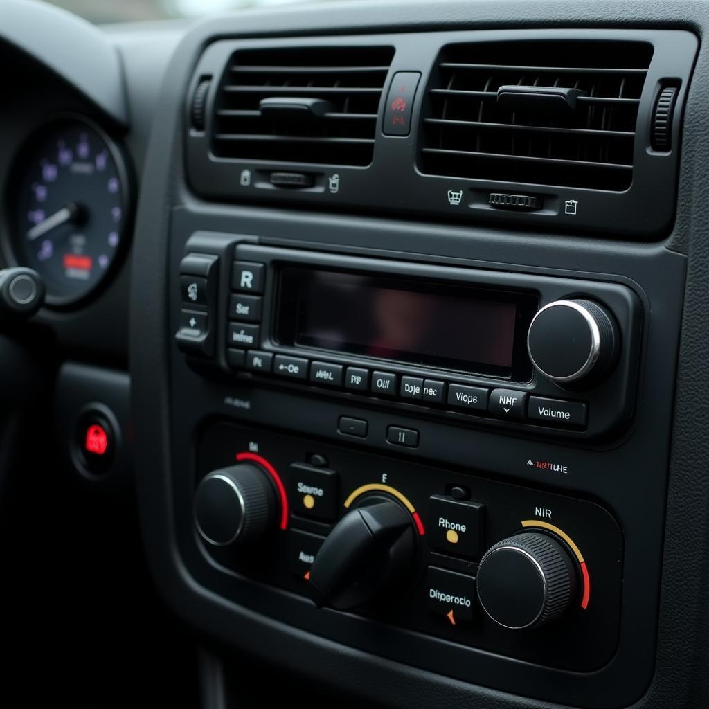 Car radio buttons without a screen