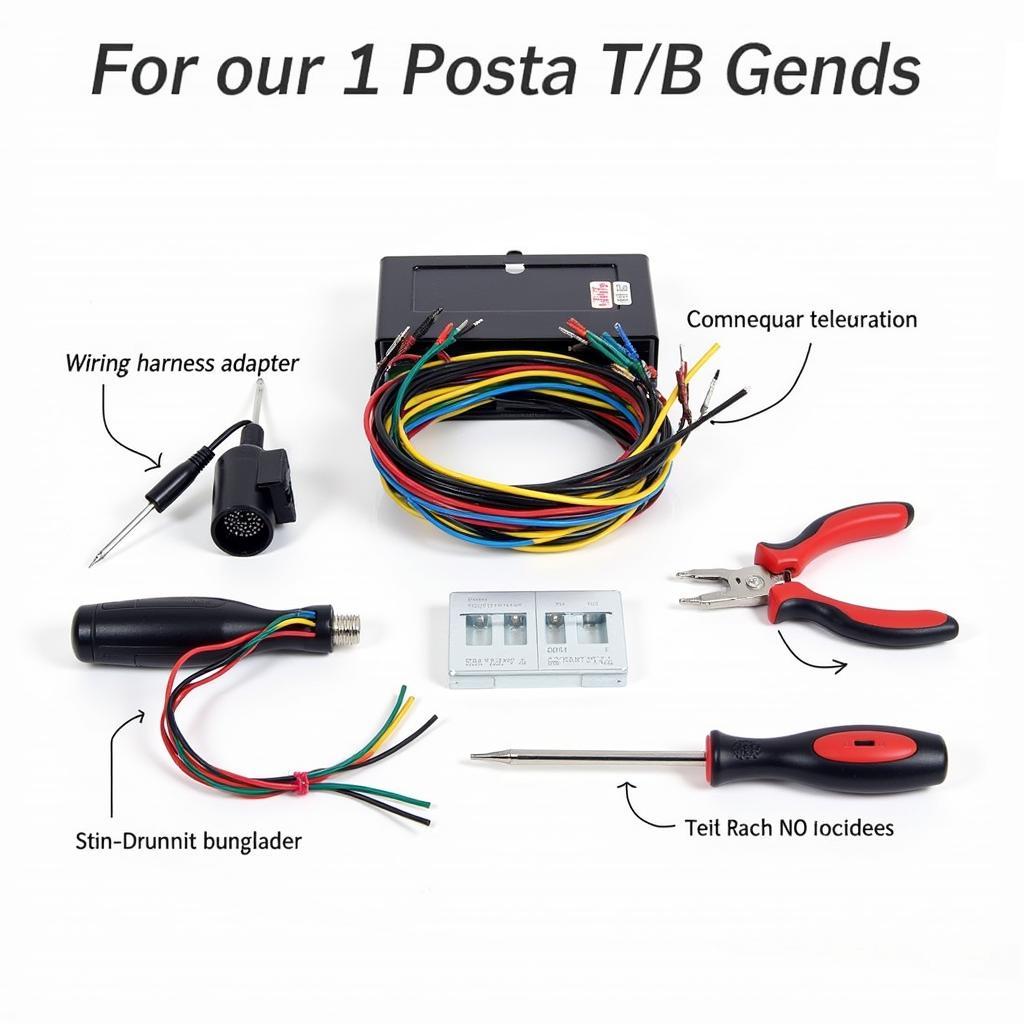 Car Radio Installation Tools and Wiring Harness