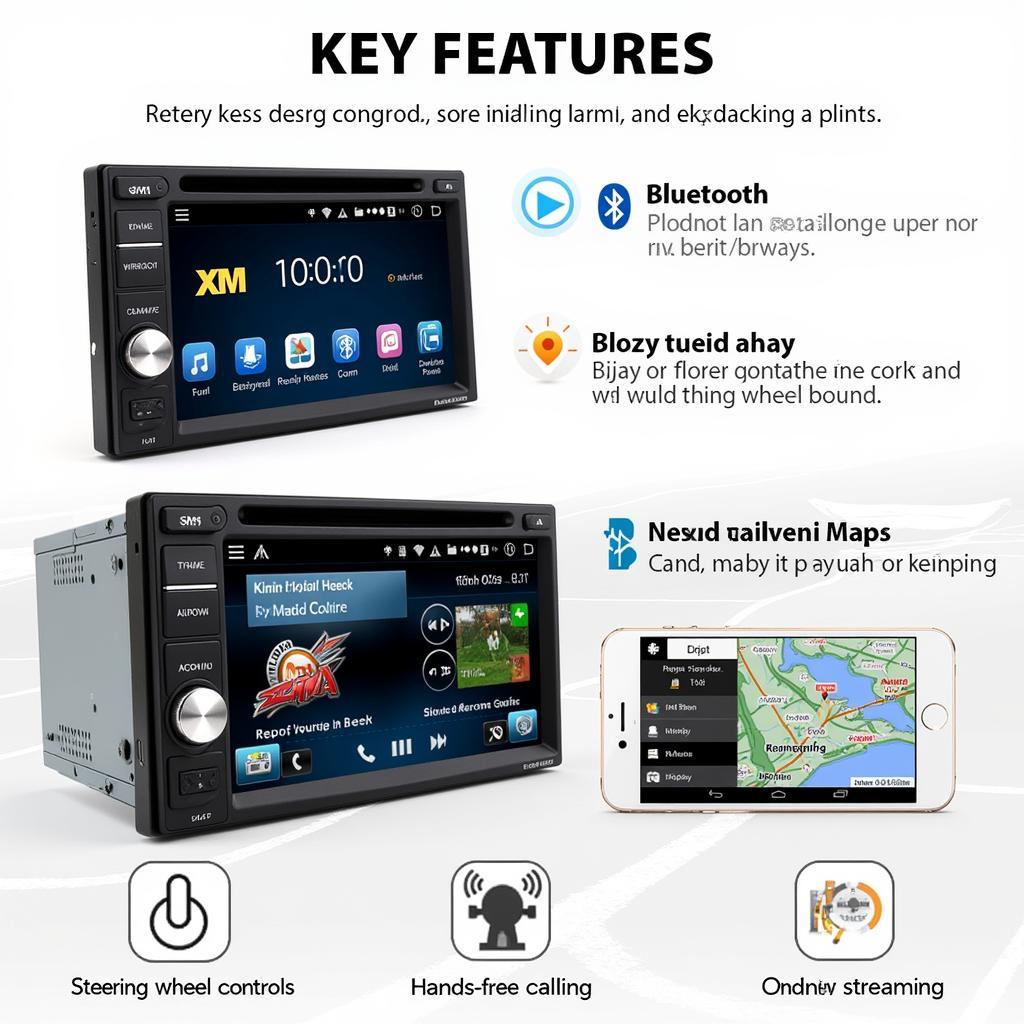 Car Radio with XM and Bluetooth Features