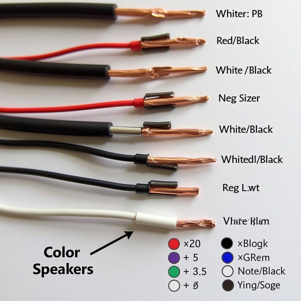 Car Speaker Wire Colors - Positive and Negative