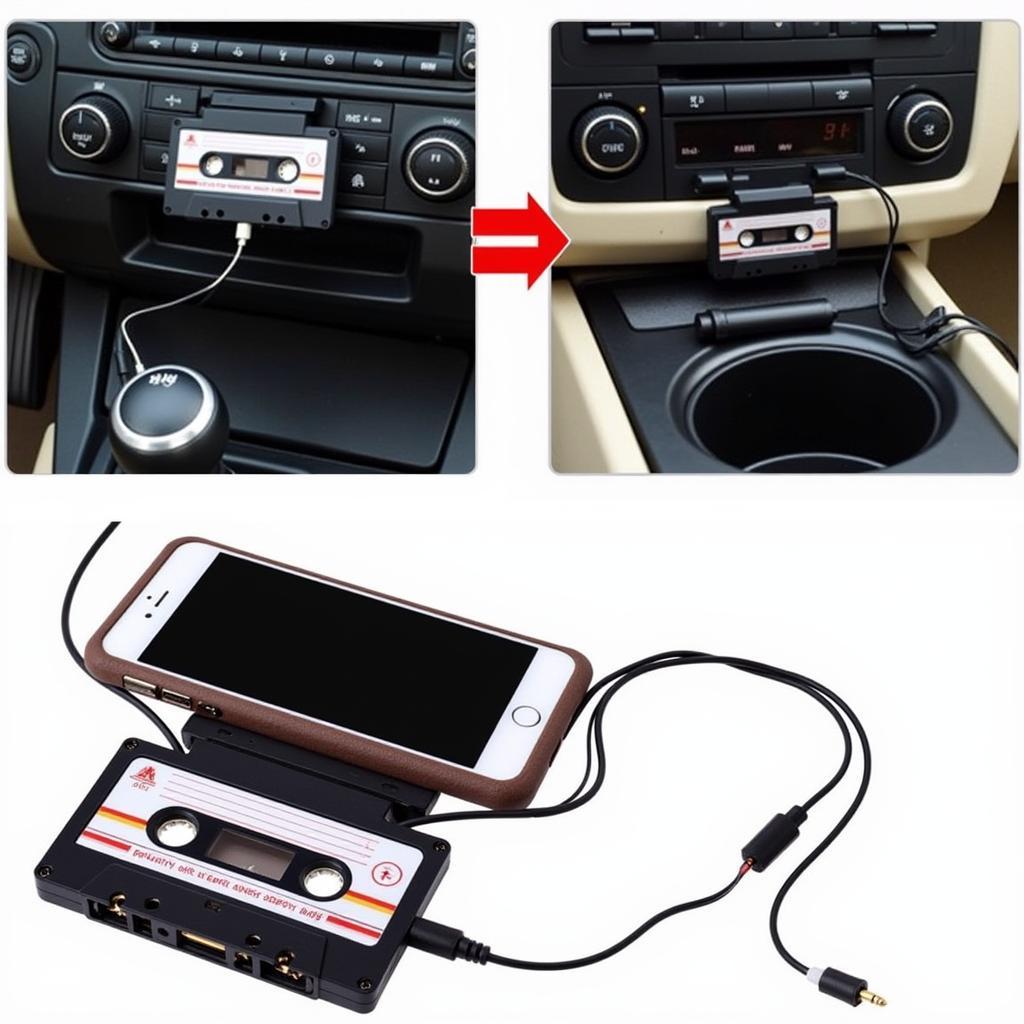 Using cassette adapter to connect phone to car stereo