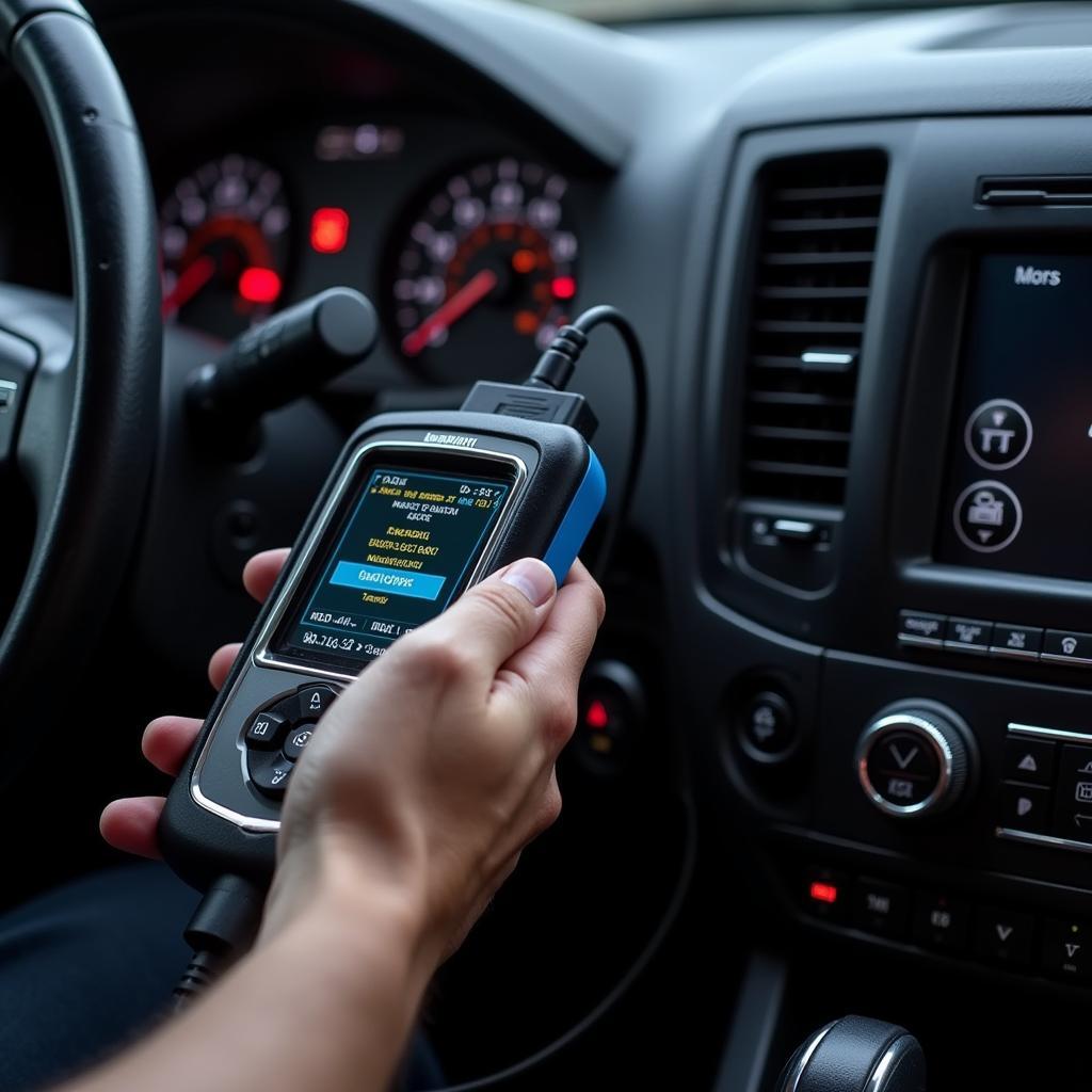 Using an OBD-II scanner to diagnose a check engine light