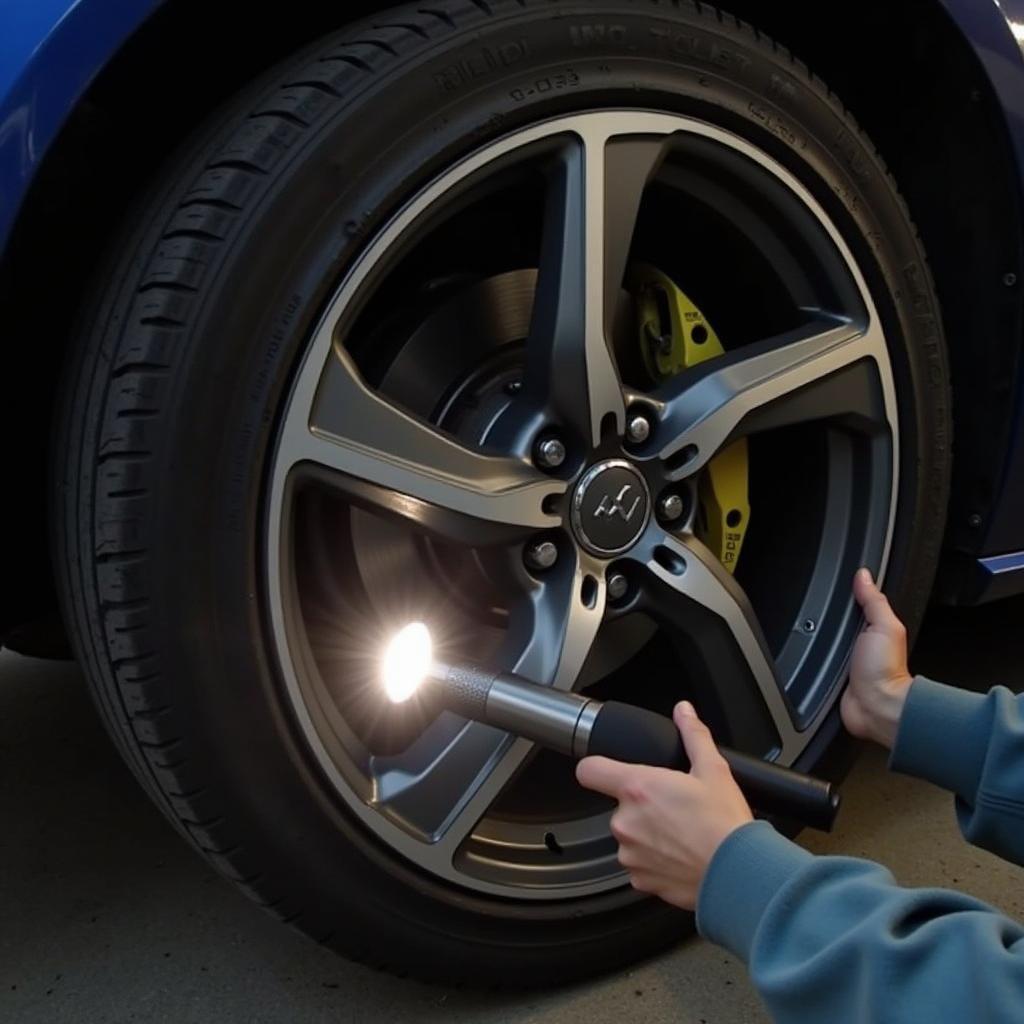 Checking Audi Brake Pads for Wear