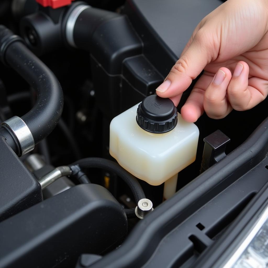 Checking the Brake Fluid Level in a Car