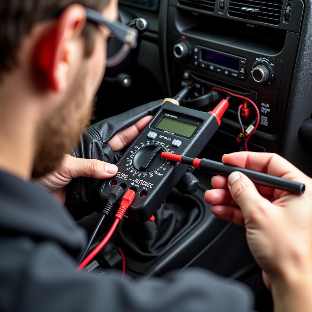 Checking Car Radio Wiring With a Multimeter