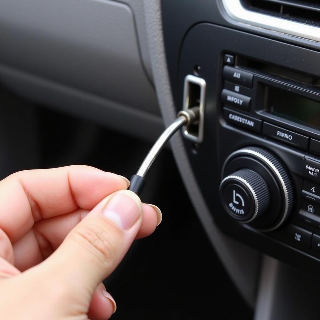 Connecting the Antenna Cable to the Car Radio