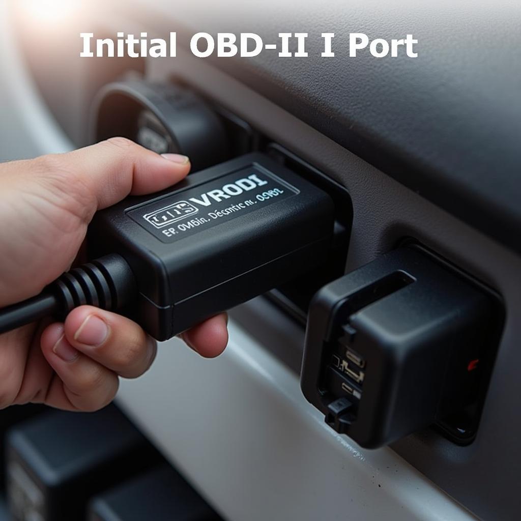 Connecting VCDS Cable to OBD-II Port