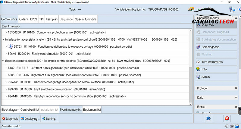 Odis Service Software Version 24.1.2 Control Unit