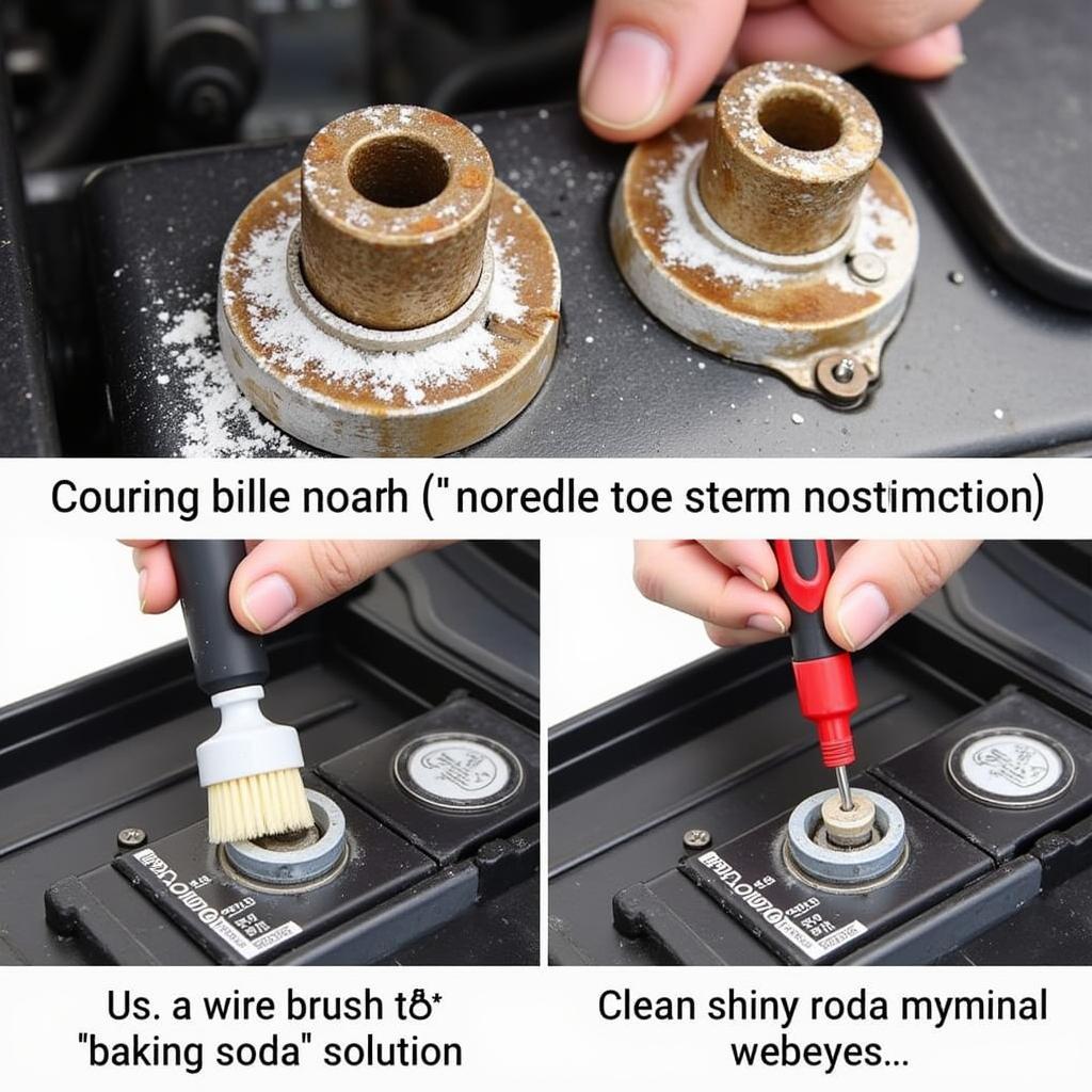 Corroded Battery Terminals and Cleaning Process