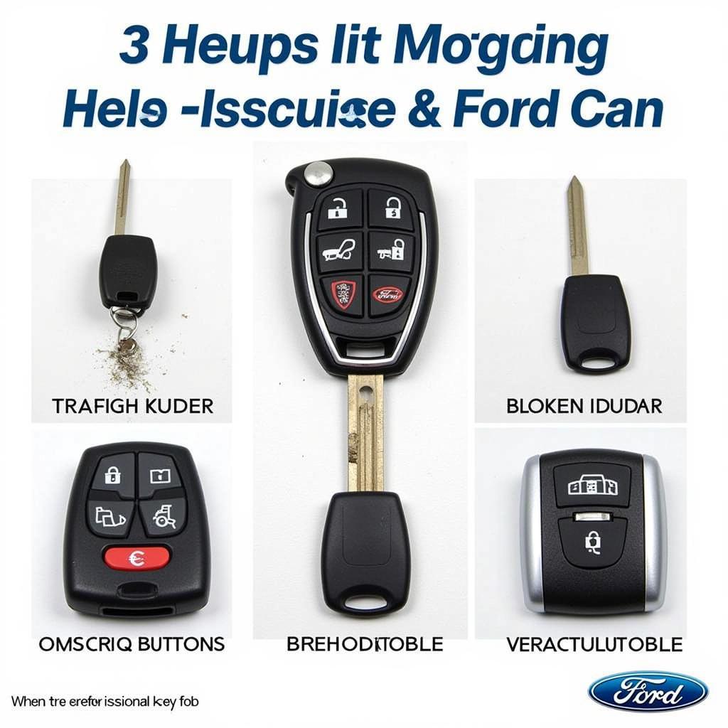 A Damaged 2015 Ford F150 Key Fob