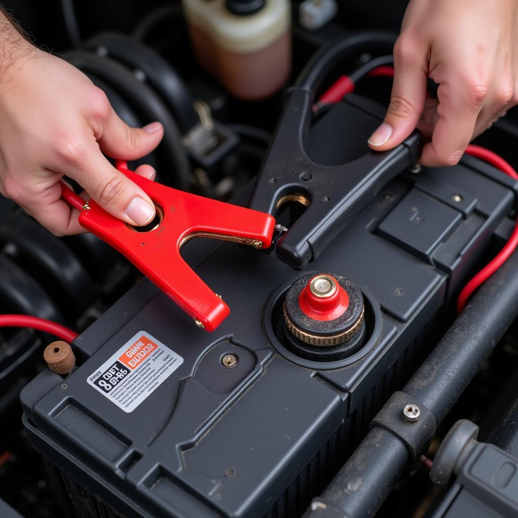 Jumpstarting a Dead Car Battery