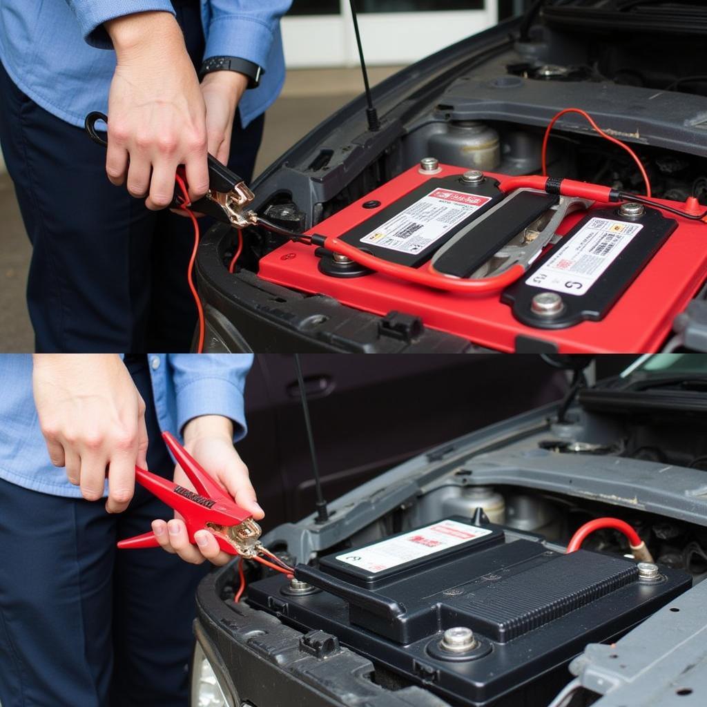 Dead Car Battery Jump Start