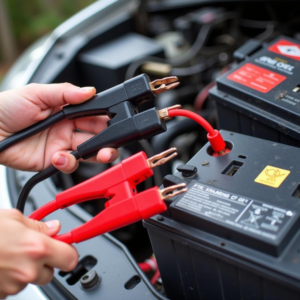 Jump Starting a Dead Car Battery