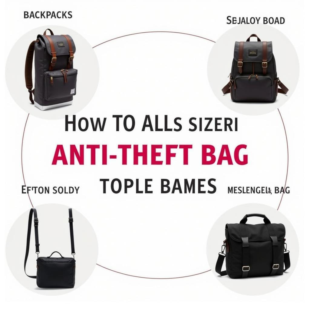 Different anti-theft bag styles for various travel needs